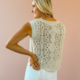 Baroque Crochet Sweater Top