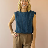 Leila Denim Top