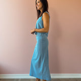 Gail Jersey Denim Midi Skirt