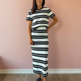 Gail Striped Midi Skirt
