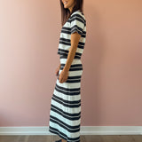 Gail Striped Midi Skirt