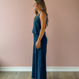 Solace Jersey Denim Top-Navy