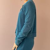 Daily Knit Denim Cardigan-Indigo