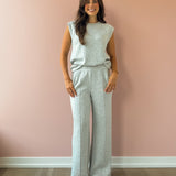 The Grey Marl Wide Leg Pant