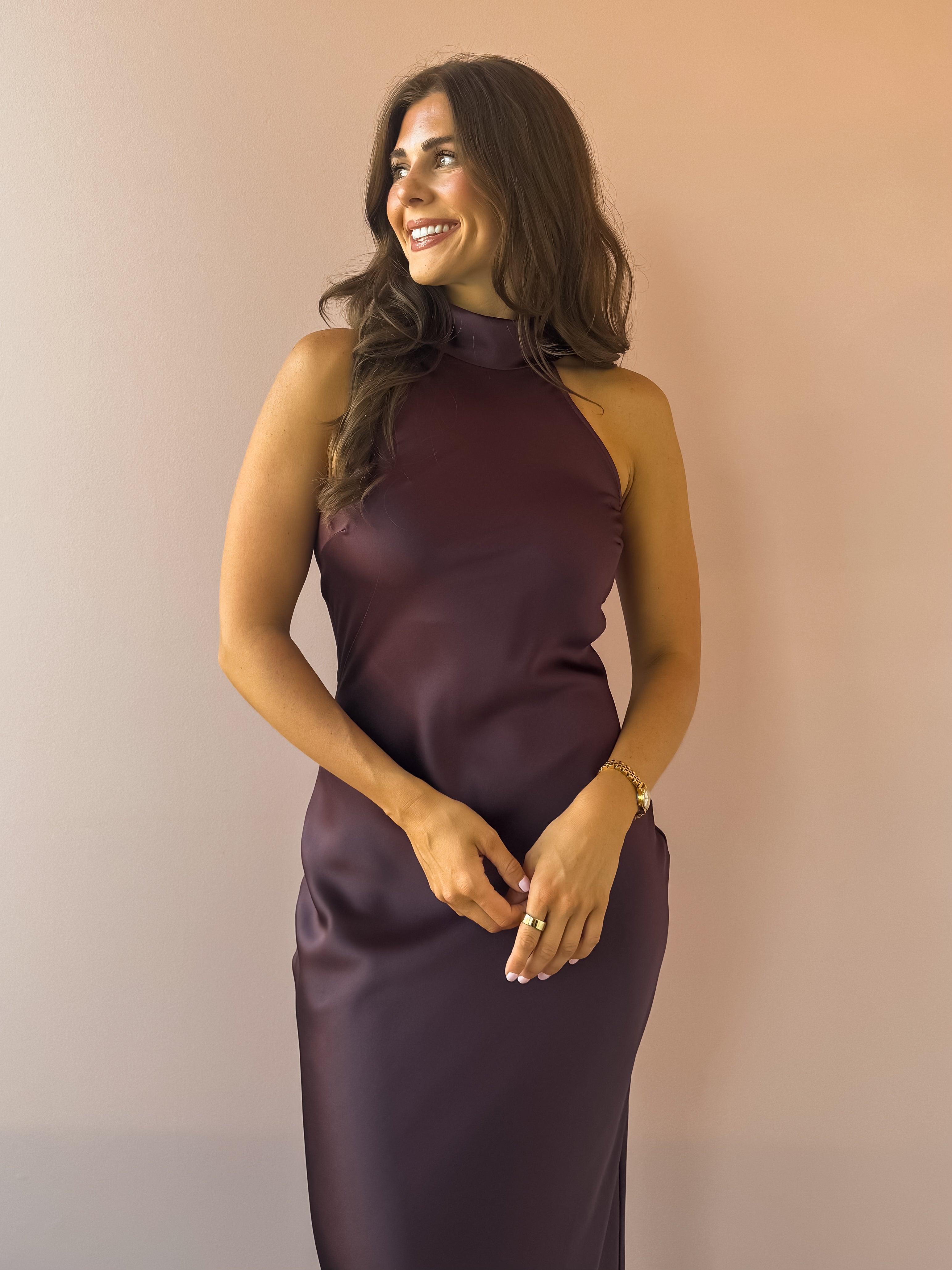 Lara Wine Maxi Dress