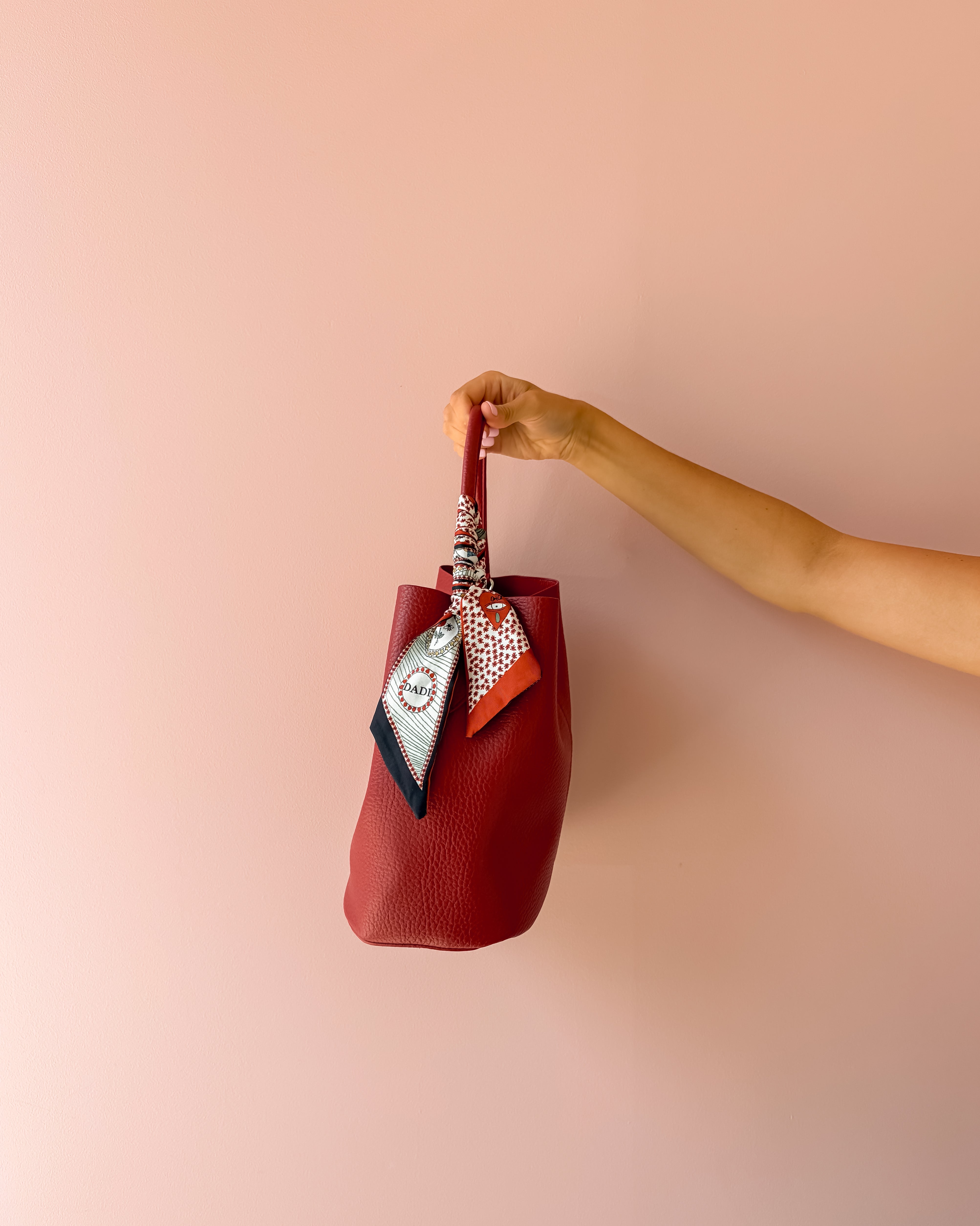 Let's Go Red Bucket Bag