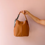 Let's Go Brown Bucket Bag