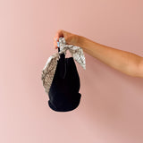 Let's Go Black Mini Suede Bucket Bag