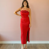 Solana Rosette Midi Dress