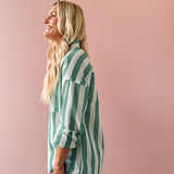 Kimberly Striped Button Down Top