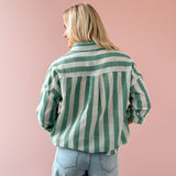 Kimberly Striped Button Down Top