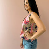 Elia Denim Vest-Floral
