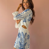 Tahina Palm Mini Dress