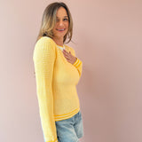 Teya Knit Top Yellow