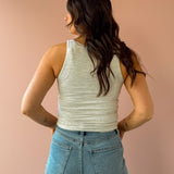 Julie V Neck Tank - Heather