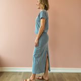 Gail Midi Skirt- Denim