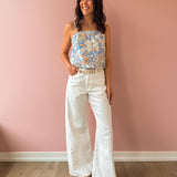Jordan White Wide Leg Jean