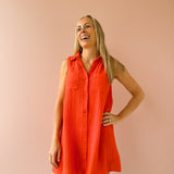 Coral Breeze Mini Dress