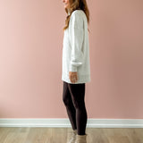 Masie Longline Sweatshirt Ivory