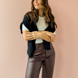 Jett Bowed Straight Pant - Cabernet