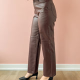 Jett Bowed Straight Pant - Cabernet
