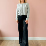 Lana Ultra Wide Leg Jeans - Coated Noir