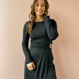 Jess Asymmetric Midi Dress