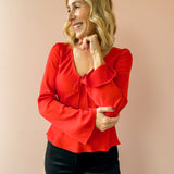 Illara Tie Front Blouse