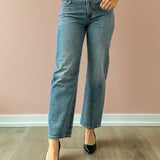 Lexi Bowed Straight Jean - Metropolis