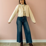 Power Move Cropped Collarless Jacket