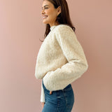 Power Move Cropped Collarless Jacket