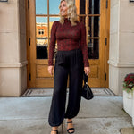 Z Supply Lira Dani Ditsy Top in red floral, front view.
