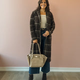 Mason Knit Plaid Coat