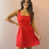 Crimson Reverie Mini Dress