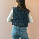 Arden Quilted Vest- Denim
