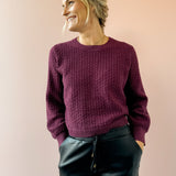 Percy Textured Sweater Wine