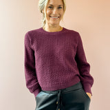 Percy Textured Sweater Wine