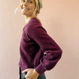 Percy Textured Sweater Wine