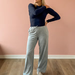 Glowie Sofie Top in navy, front view.