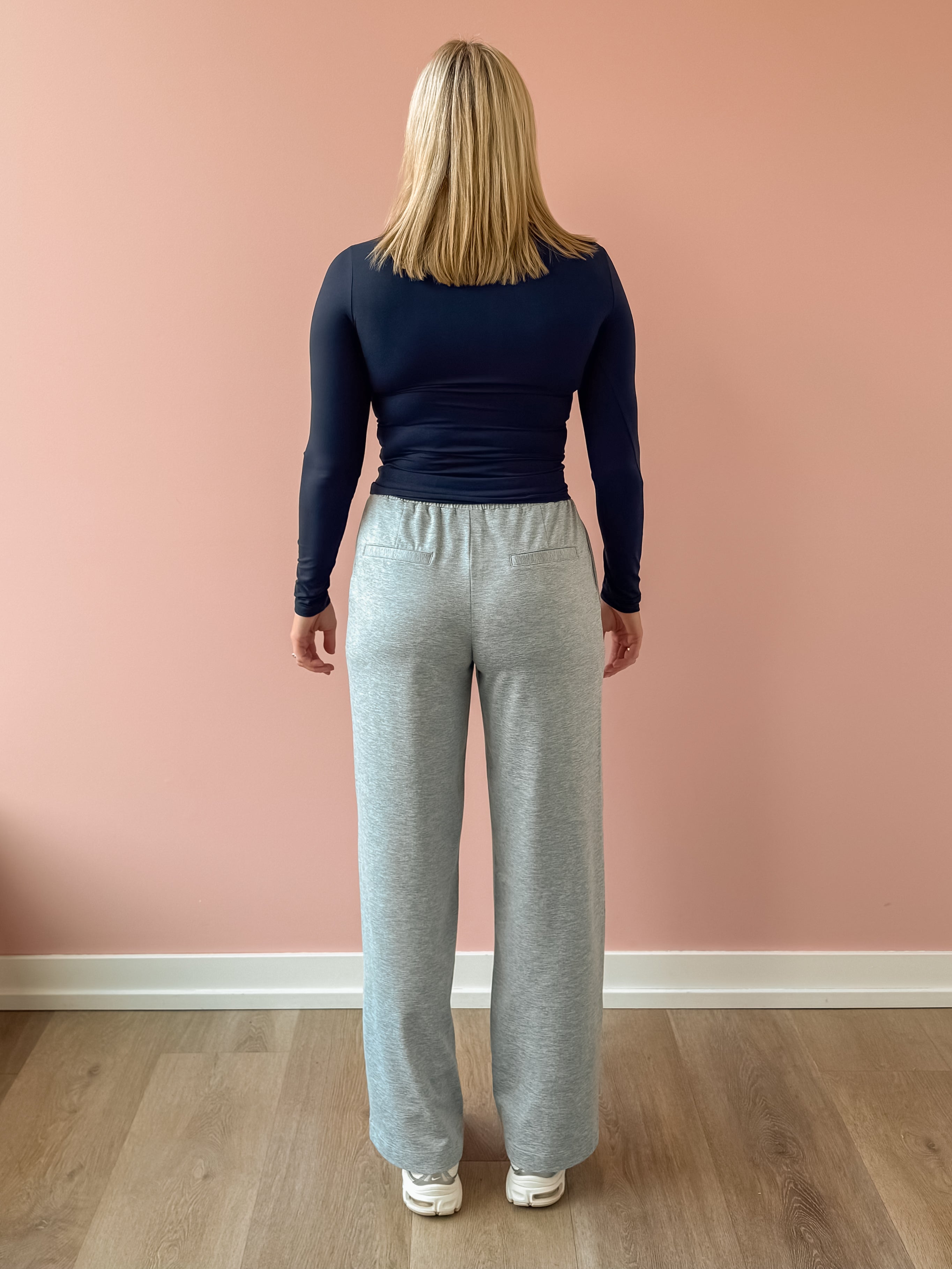 Glowie Sofie Top in navy, back view.