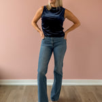 Dear John Shaunee Top in blue, front view.