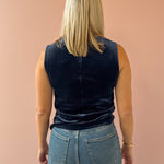Dear John Shaunee Top in blue, back close-up.