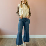 Arden Quilted Vest- Ivory
