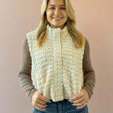 Arden Quilted Vest- Ivory
