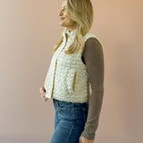 Arden Quilted Vest- Ivory