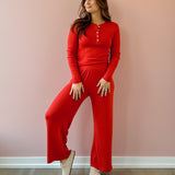 Holly Pointelle Long Sleeve Top