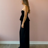 Isolde Satin Pant-Black