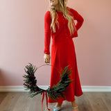 Northpointe Midi Skirt-Red