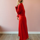 Northpointe Midi Skirt-Red