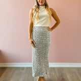 Luster Sequin Maxi Skirt